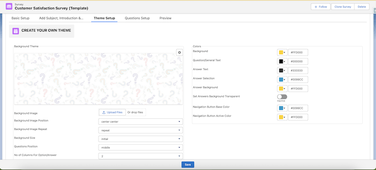 Survey theme