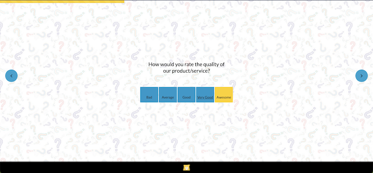 Survey rendered on multiple devices